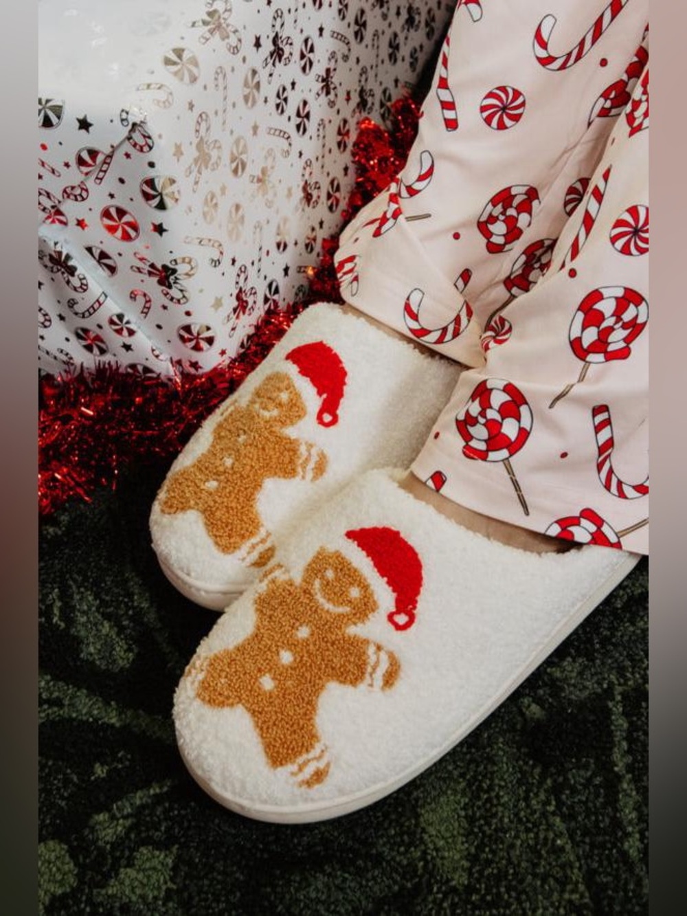 Katydid Gingerbread Man Slippers
